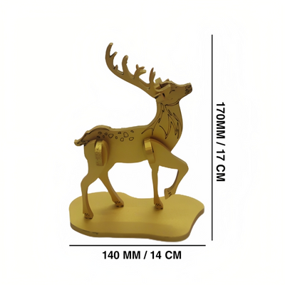 Golden Reindeer Modal Statue