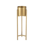 Metal Gold Finish Pot With Stand
