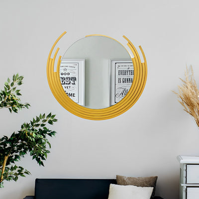The Moody Circles Wall Hanging Mirror Modern Design Wall Mounted Mirror (60cm x 60cm)