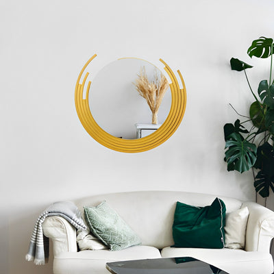 The Moody Circles Wall Hanging Mirror Modern Design Wall Mounted Mirror (60cm x 60cm)