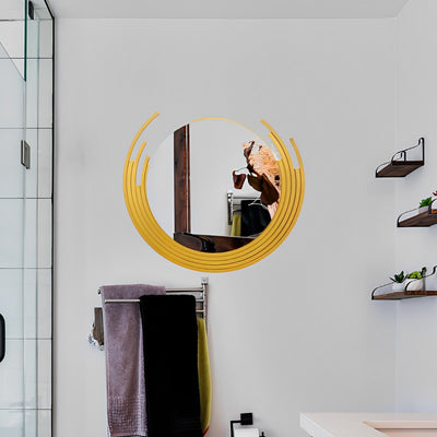 The Moody Circles Wall Hanging Mirror Modern Design Wall Mounted Mirror (60cm x 60cm)